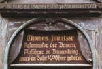 Inschrift am Müntzerhaus
